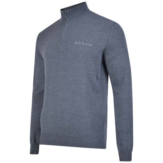 Tour 'Troon' Merino Zip-Neck | Charcoal Grey
