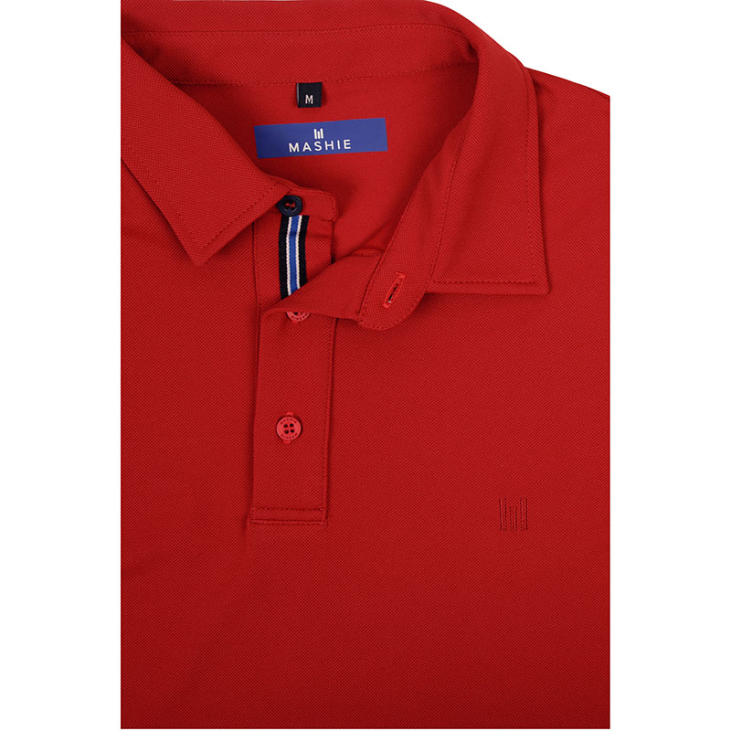 'Leven' Polo Shirt | Chilli Red - Image 4